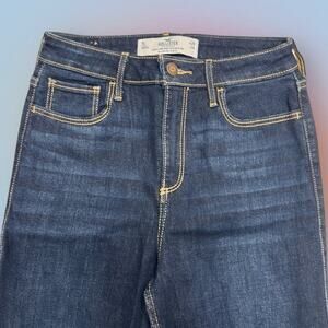 HOLLISTER Women’s 7 Long CURVY HIGH RISE VINTAGE FLARE Blue Jeans